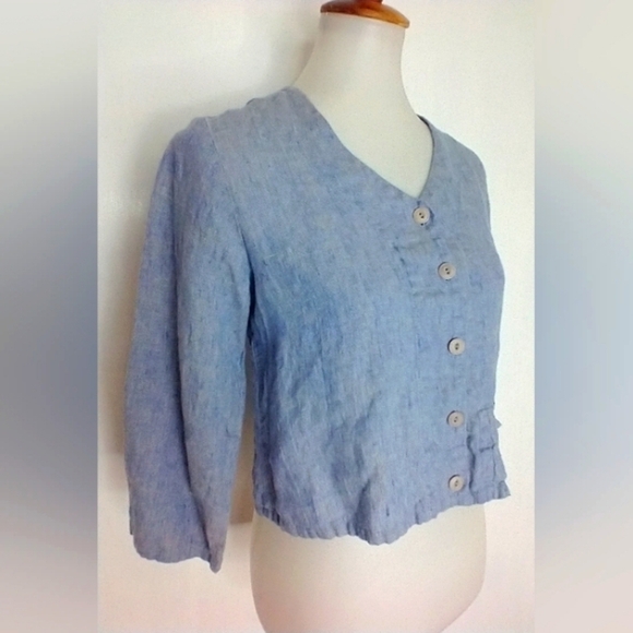 FLAX 'I AM LEGENDARY' CROP JACKET - Picture 1 of 5
